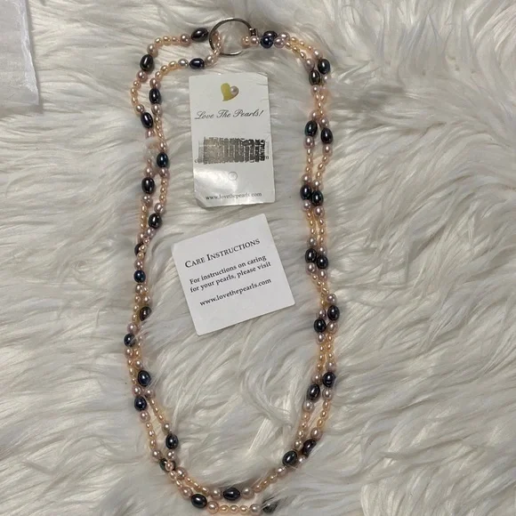 Multicolor Pearl Necklace - Picture 2 of 4